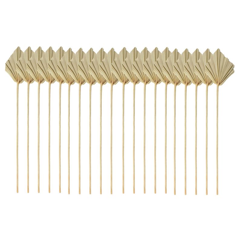 Palm Leaf Dried - ABYN-ボホ風ドライパームスピア、小さな天然乾燥パームファンの葉の装飾品