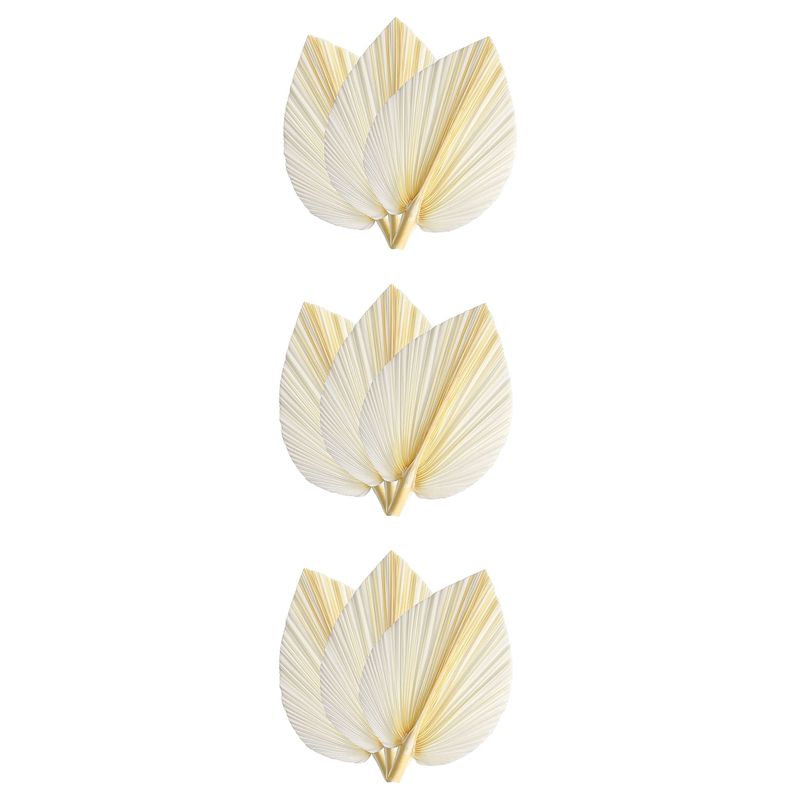 Palm Leaf Dried - 大きな白い乾燥ヤシの葉 - プレミアム品質 - 9枚入り エレガントでモダンなボヘミアンスタイルの家の装飾や結婚式の装飾