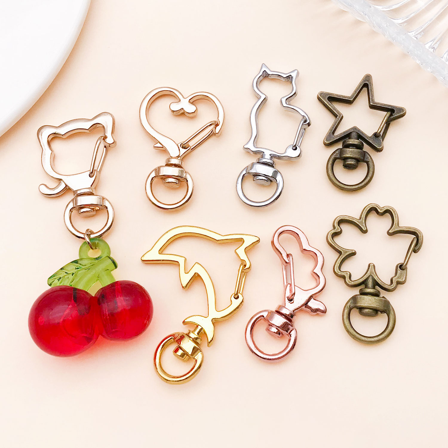 5 ピース/ロットハートスタームーン猫犬シェルイルカ花チャー - Flower Supply のレビューと価格
