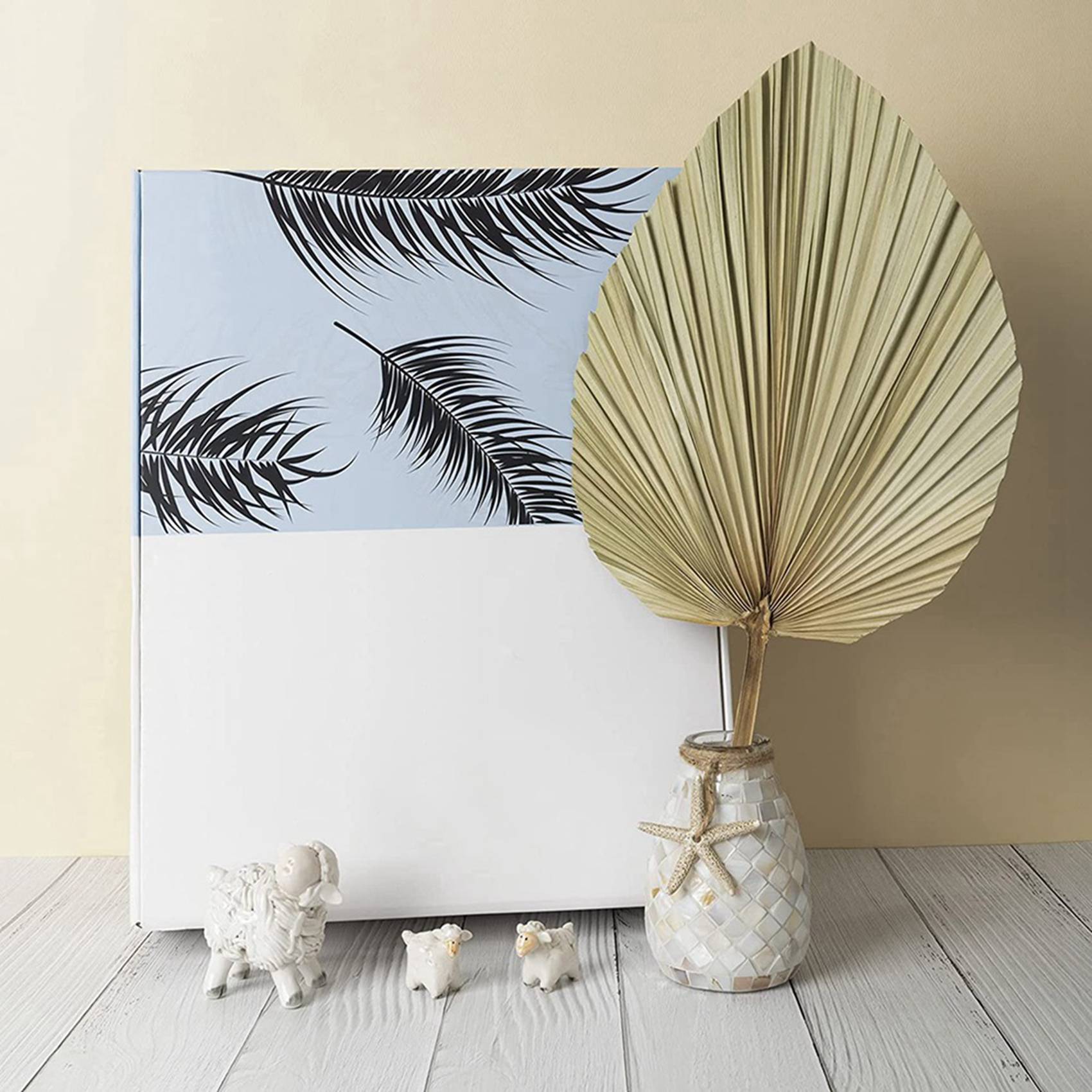 乾燥させたヤシの葉のルームデコレーション 10枚セット -  - Palm Leaf Dried のレビューと価格